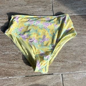 floral bathing high wasted suit bottoms from billabong NWT